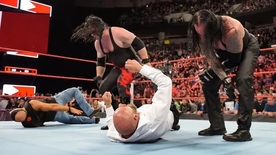 undertaker kane triple h shawn michaels raw