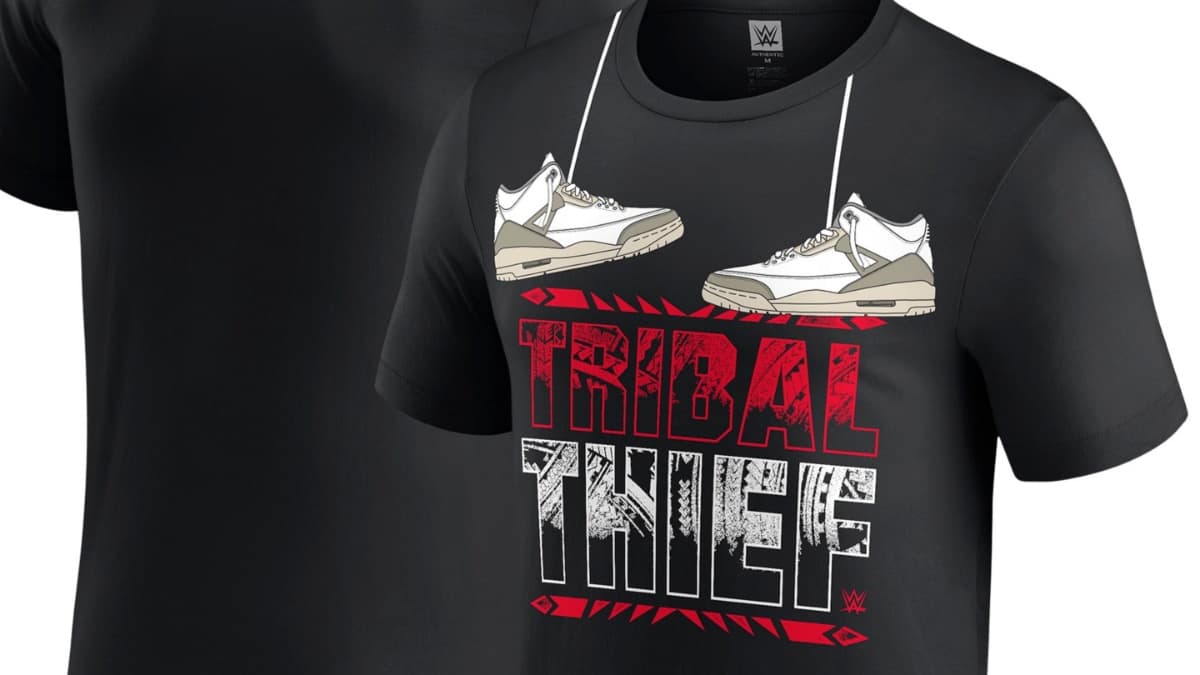 Bronson Reed's Tribal Thief shirt on WWE Shop 