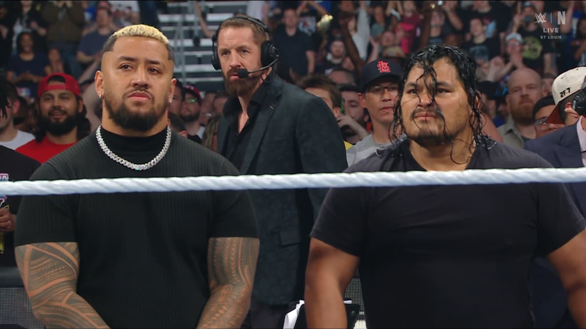 Jeff Cobb and Solo Sikoa at WWE Backlash 2025
