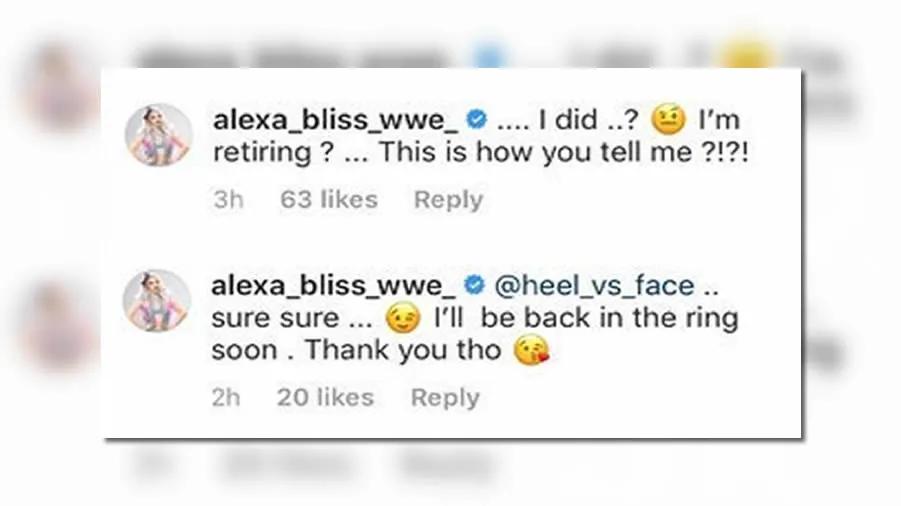 alexa bliss retirement