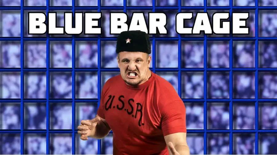 blue bar cage background