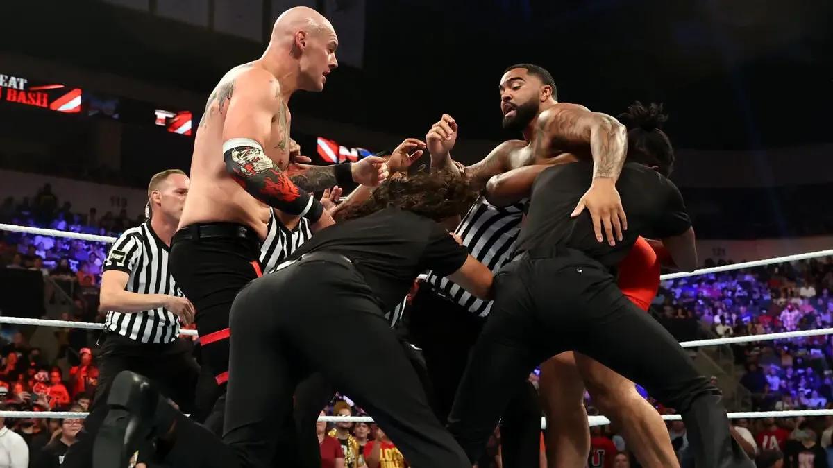 Baron corbin gable steveson great american bash 2023 pull apart