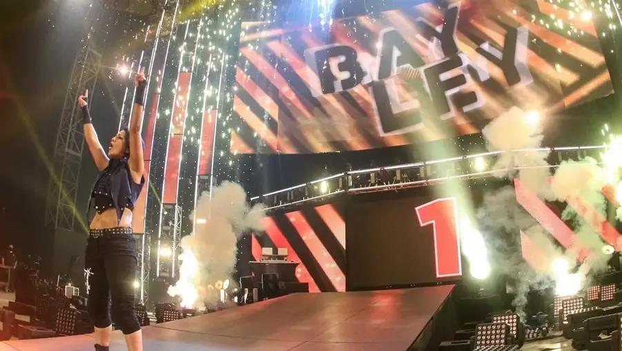 Bayley enters first in the Women-s match at WWE Royal Rumble 2021.jpg