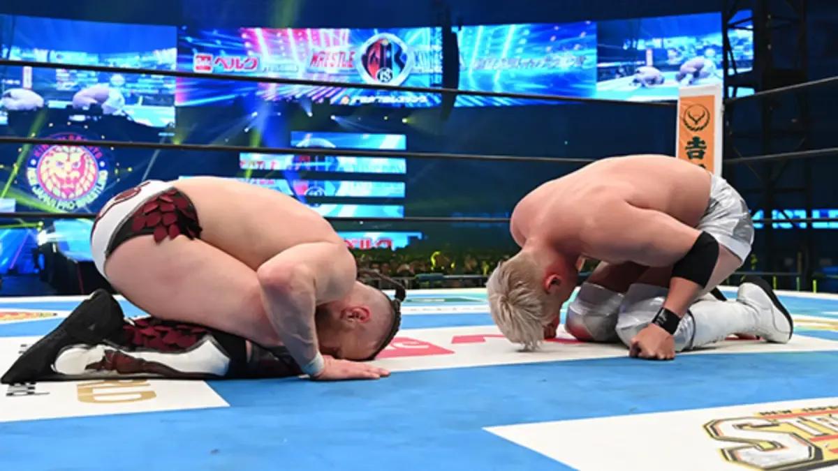 Bryan danielson kazuchika okada bowing wrestle kingdom 18