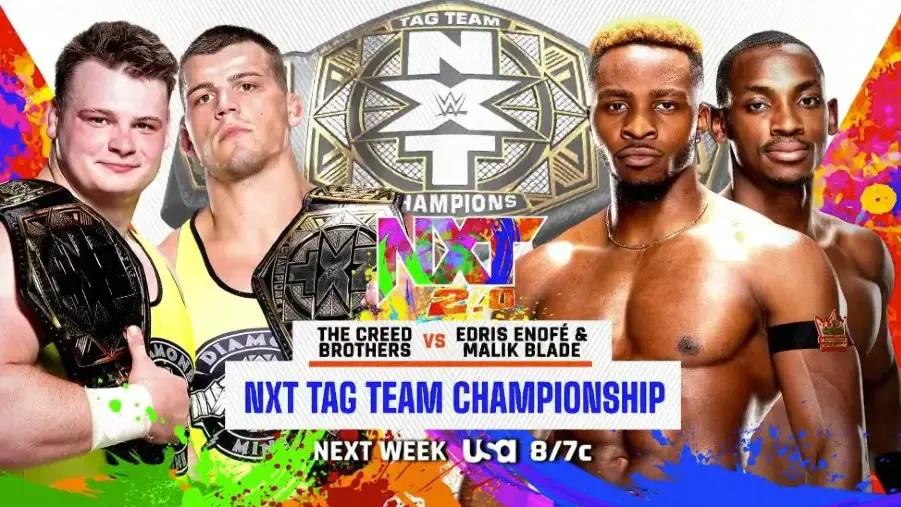 Creed Brothers NXT Tag Title Match June 14 NXT.jpg