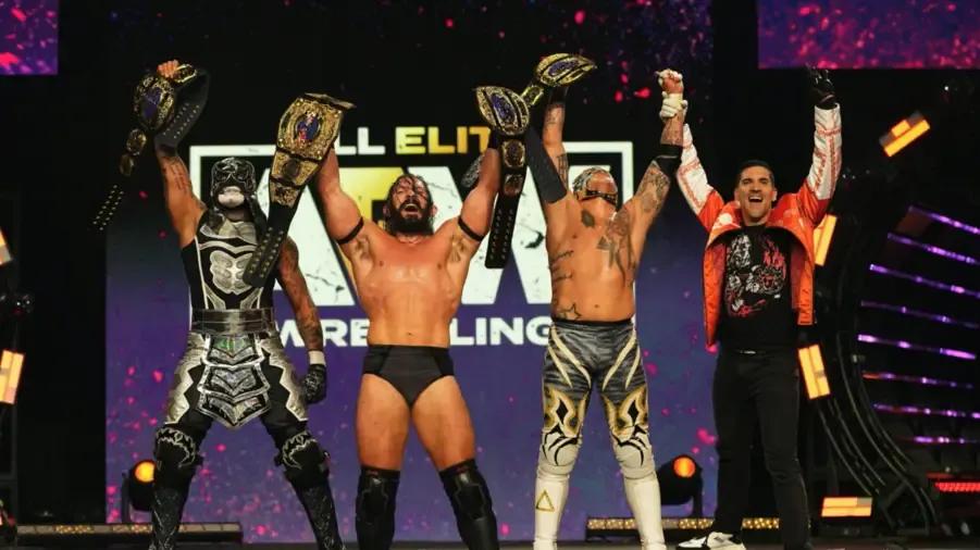 Death Triangle win AEW Trios Titles September 2022.png