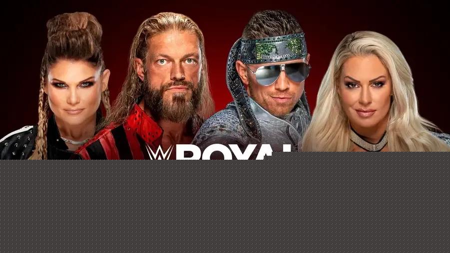 Edge- Miz- Beth Phoenix- Maryse- WWE Royal Rumble 2022.jpg