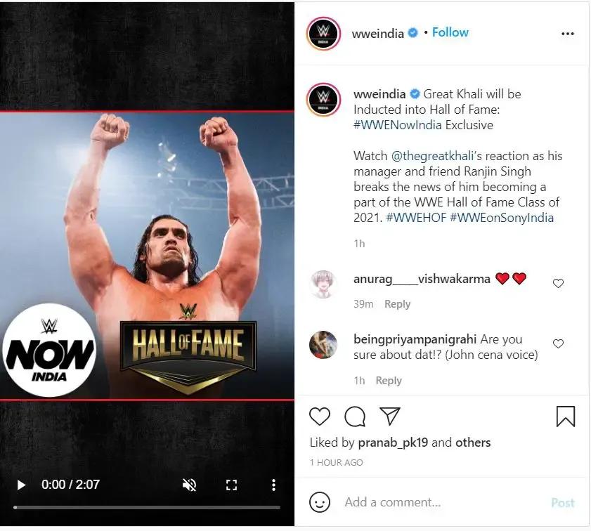 Great khali instagram