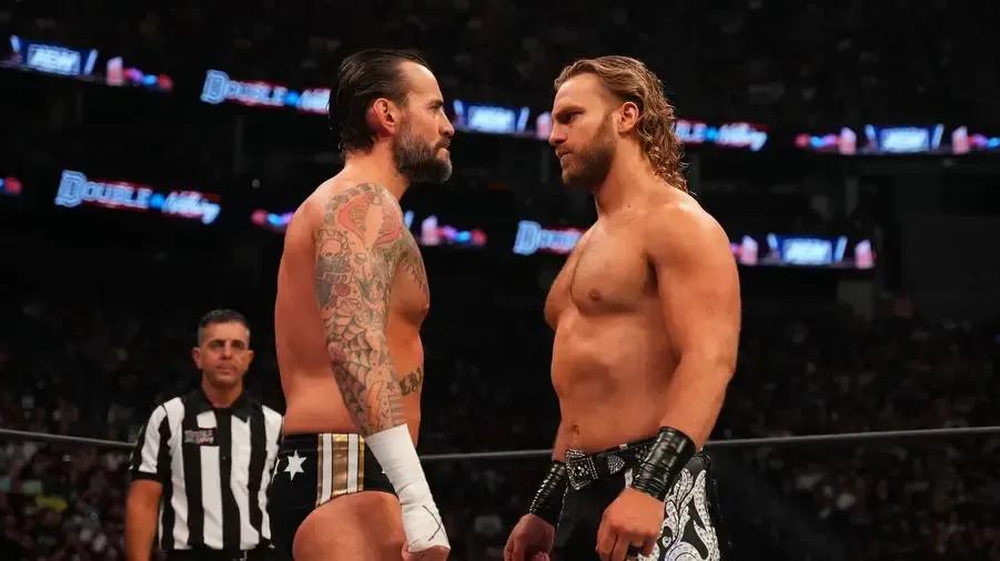 Hangman Page CM Punk Double Or Nothing face off.jpg