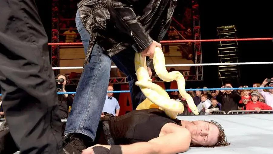 Jake roberts dean ambrose old school raw 2014