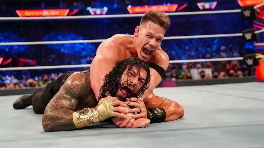 John Cena Roman Reigns SummerSlam 2021 STF.jpg