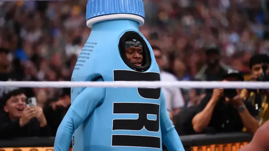 KSI WrestleMania 39 giant bottle of PRIME.jpg