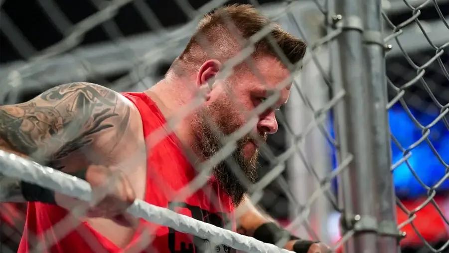 Kevin Owens angry in cage December 2021.jpg