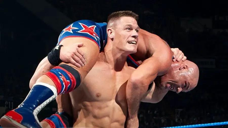 Kurt Angle John Cena No Way Out 2005.jpg