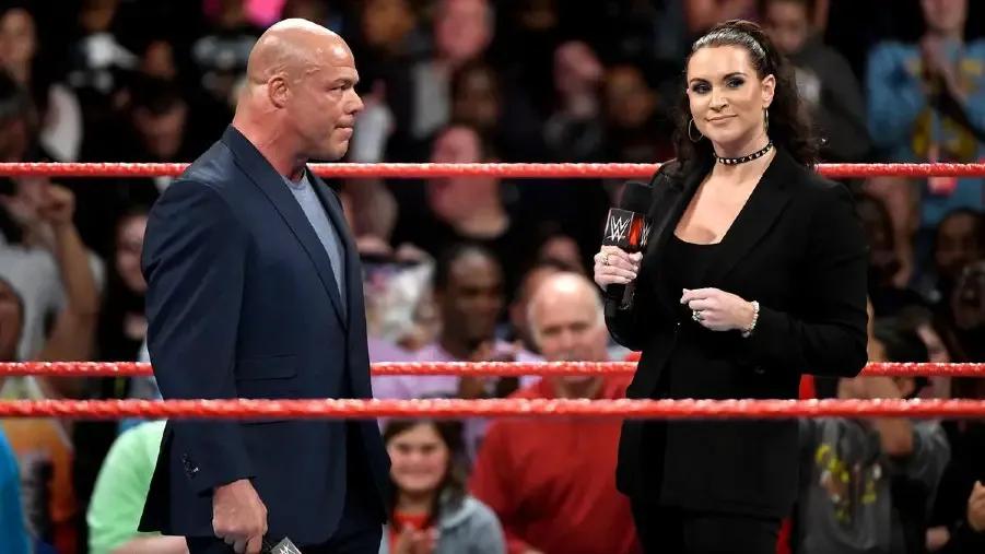 Kurt Angle Stephanie McMahon 2017.jpg