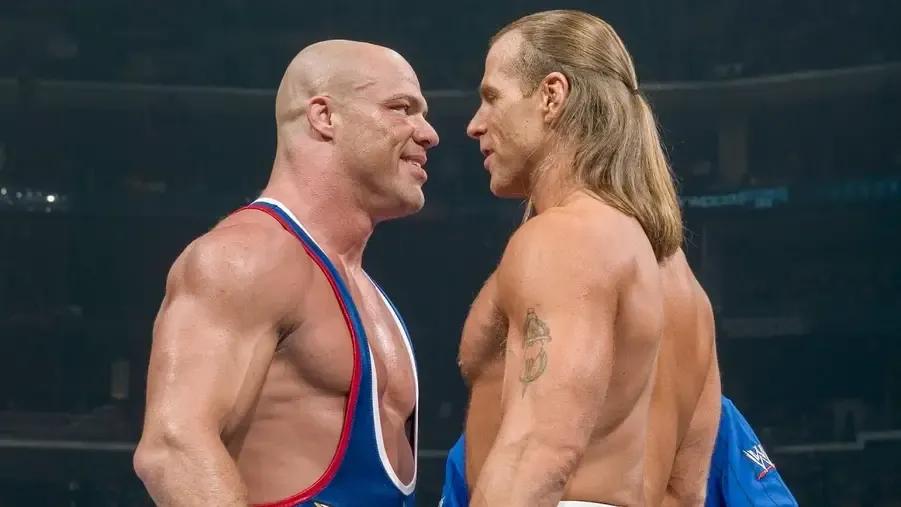 Kurt Angle v Shawn Michaels WWE WrestleMania 21.jpg