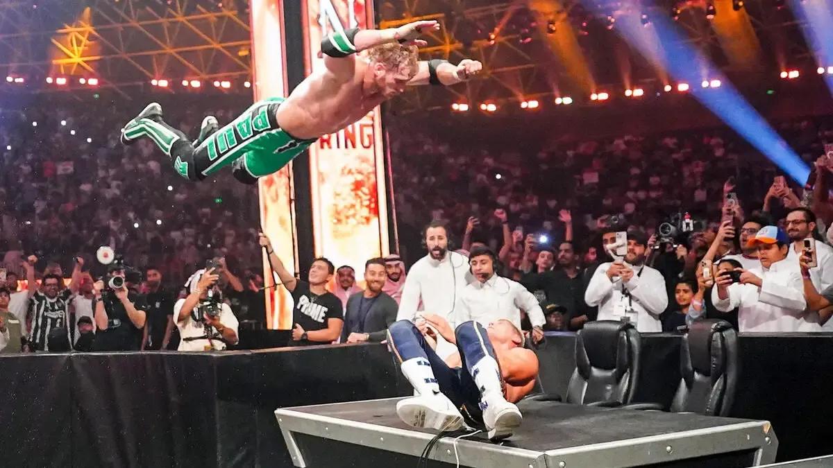 Logan Paul King and Queen of the Ring frog splash fourth down.jpg