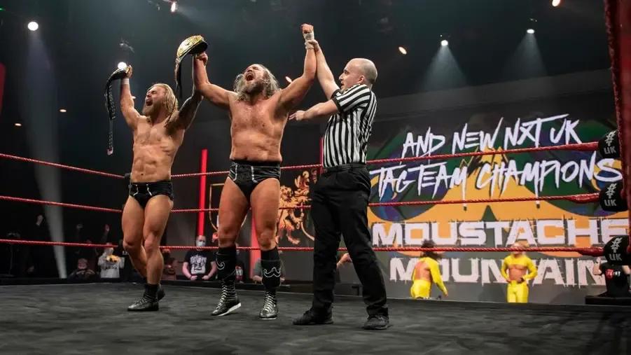 Moustache Mountain NXT UK Tag Title win.jpg