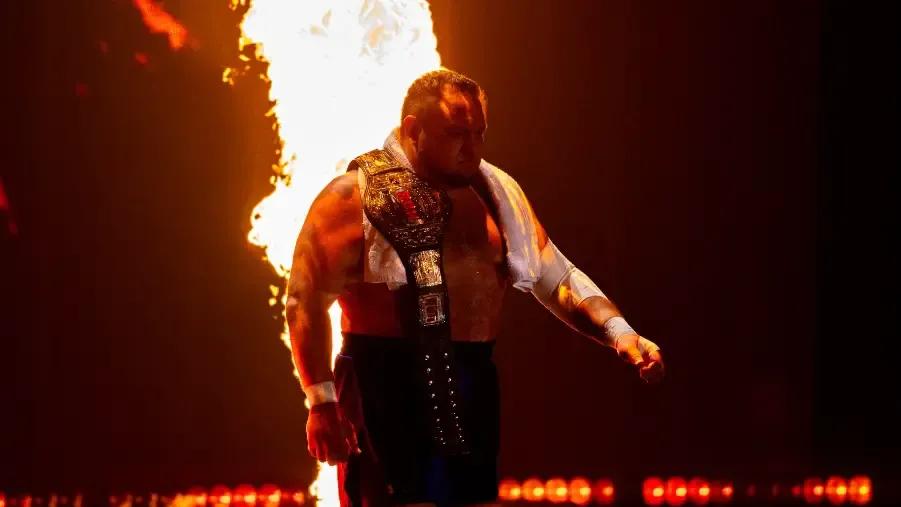 Samoa Joe July 2023 fire shooting out his arse.jpg