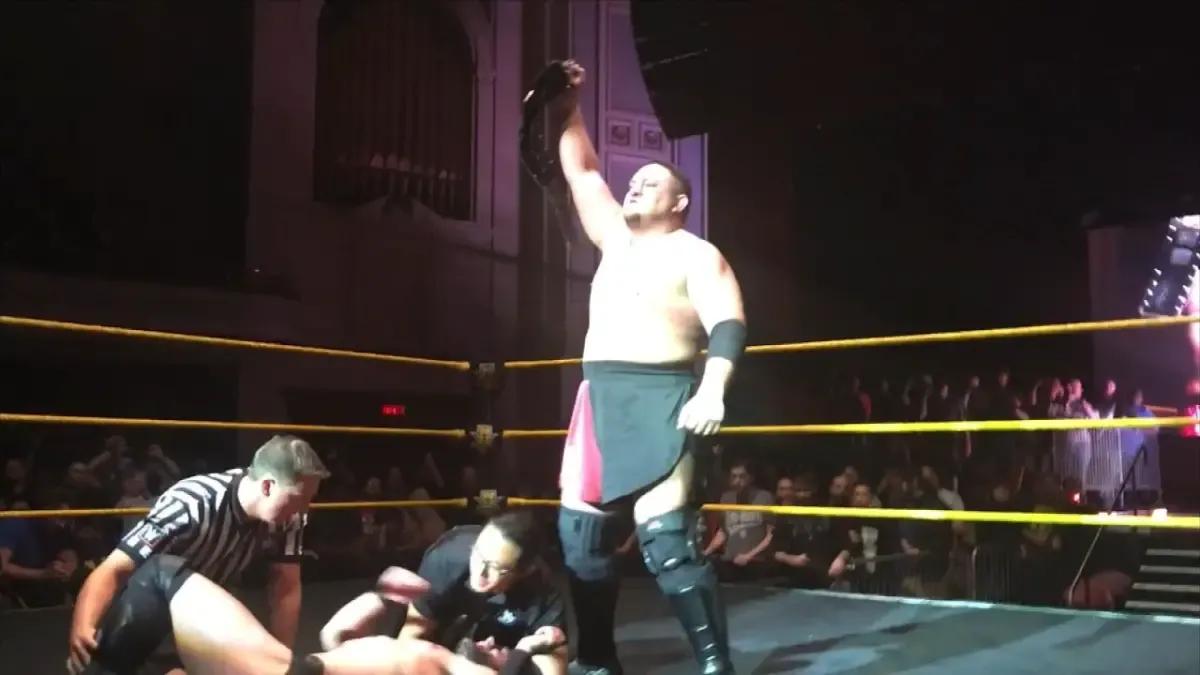 Samoa Joe NXT Champion 2016 house show.jpg