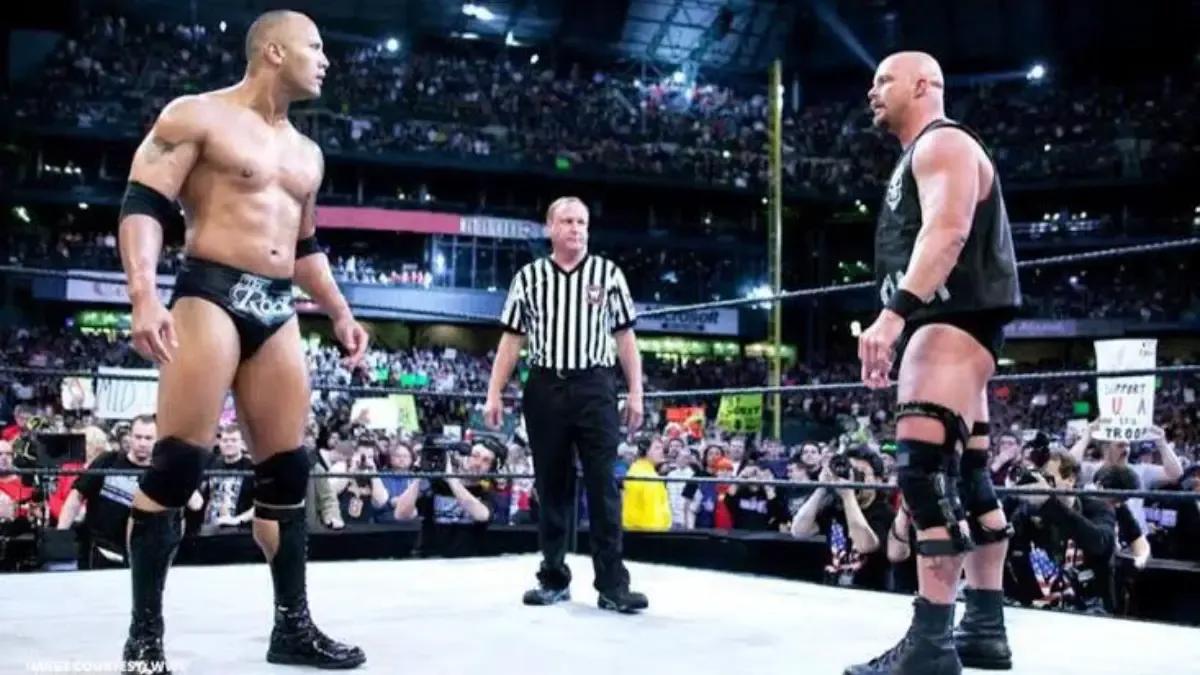 The rock steve austin wrestlemania 19