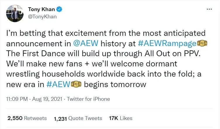 Tony khan aew rampage