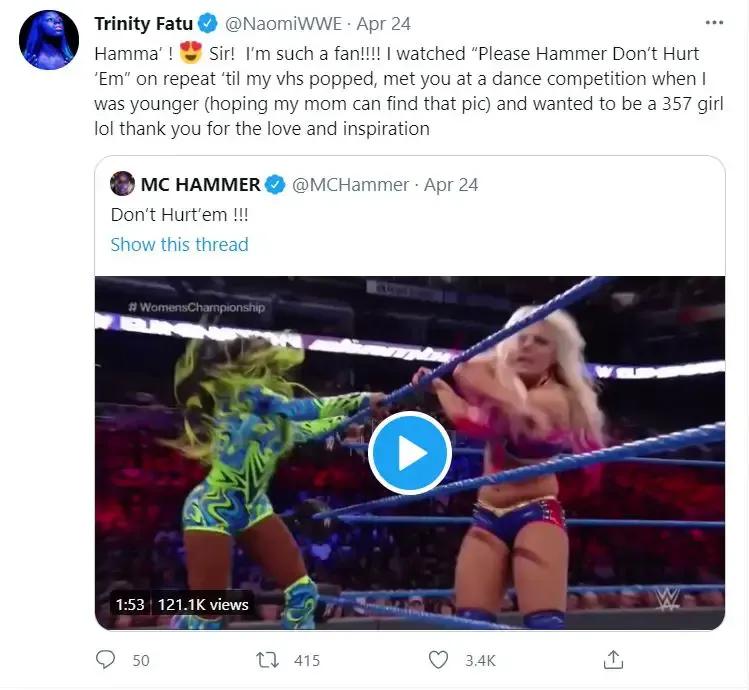 Trinity fatu tweet